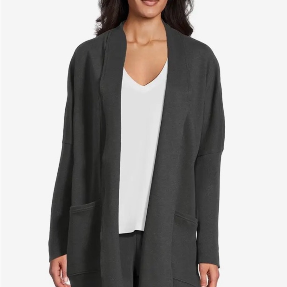 Pact Airplane Cardigan -- Charcoal Gray